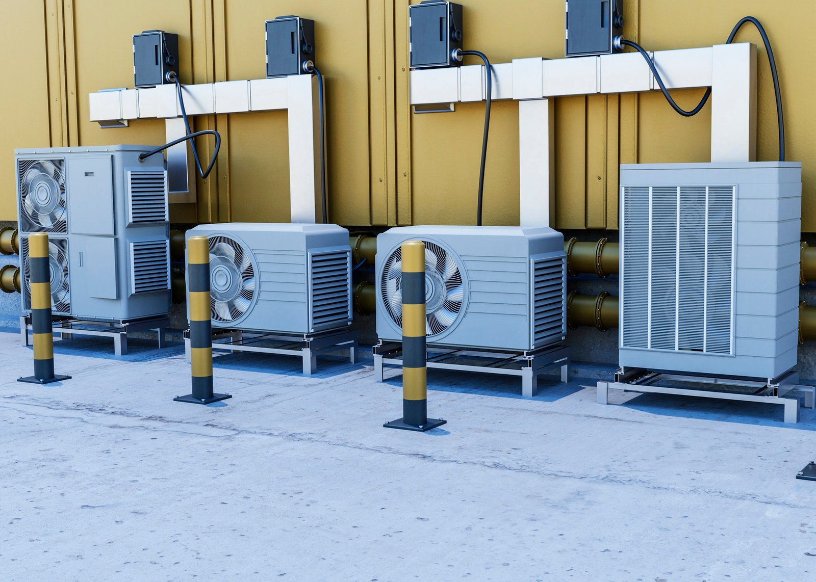 O General AC heat pump outside home