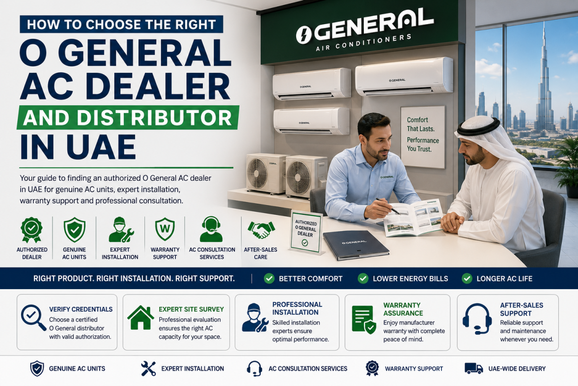 O General AC Dealer UAE providing AC consultation and installation.